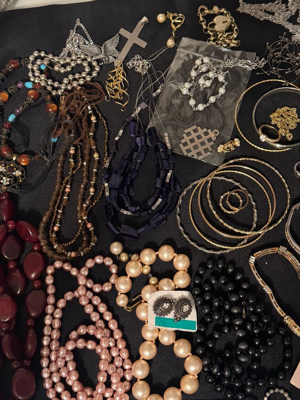 50+ Jewelry reseller lot bundle Multiple Earrings Necklaces Bracelets More